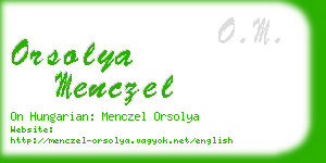 orsolya menczel business card